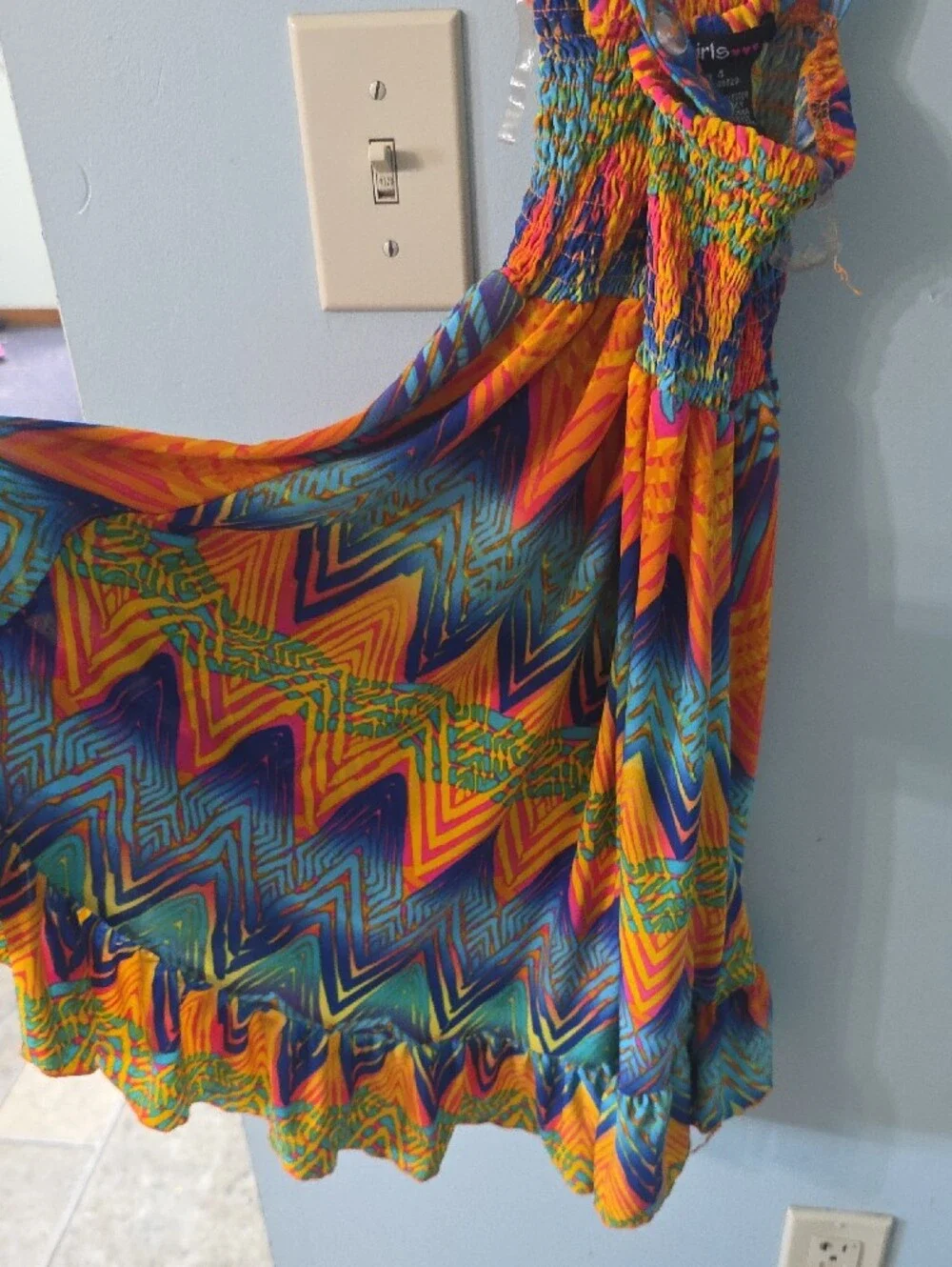The Girls Multicolor Smocked Strap Sundress